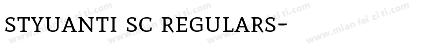 styuanti sc regulars字体转换